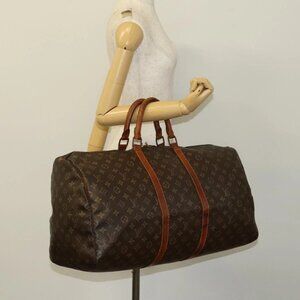 LOUIS VUITTON Monogram Keepall 55 Boston Bag